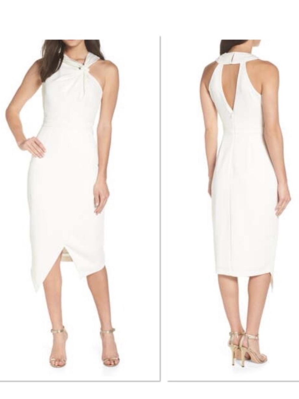 ⬇️ Harlyn Twist Front Asymmetrical Cocktail Dress
